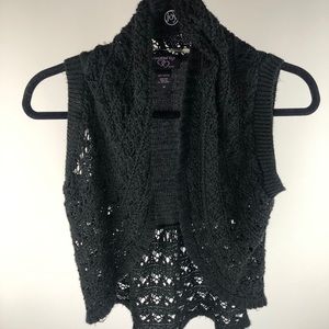 Black sweater vest